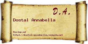Dostal Annabella névjegykártya
